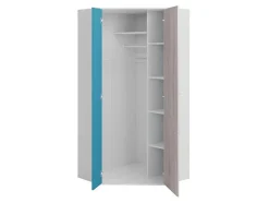 Armoire d'angle Camteso 100, Nombre d'étagères: 5, 190x90x90cm