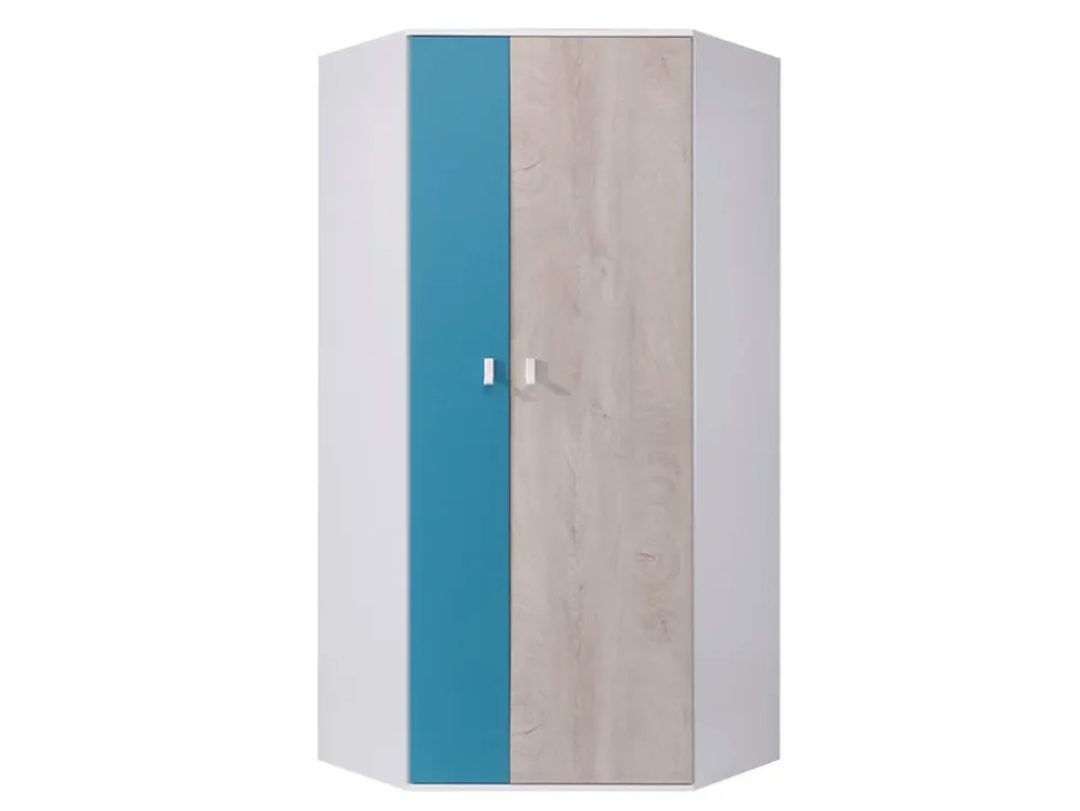 Armoire d'angle Camteso 100, Nombre d'étagères: 5, 190x90x90cm