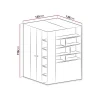 Armoire d'angle Camteso 113, Nombre d'étagères: 12, 190x135x135cm