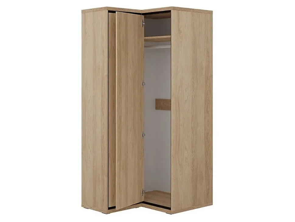 Armoire d'angle Etrmoni 110, Nombre d'étagères: 5, 197x103x85cm