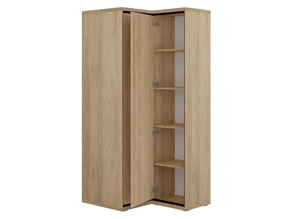 Armoire d'angle Etrmoni 110, Nombre d'étagères: 5, 197x103x85cm