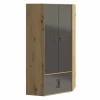 Armoire d'angle Florevi 114, Nombre d'étagères: 3, 191x88x88cm