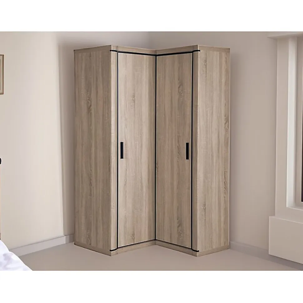 Armoire d'angle Lorelie 119, Nombre d'étagères: 5, 192x114x100cm