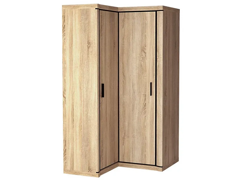 Armoire d'angle Lorelie 119, Nombre d'étagères: 5, 192x114x100cm