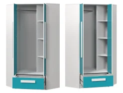 Armoire d'angle Merevari 103, Nombre d'étagères: 3, 191x87x87cm