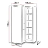 Armoire d'angle Serfeno 110, Nombre d'étagères: 5, 192x106x90cm