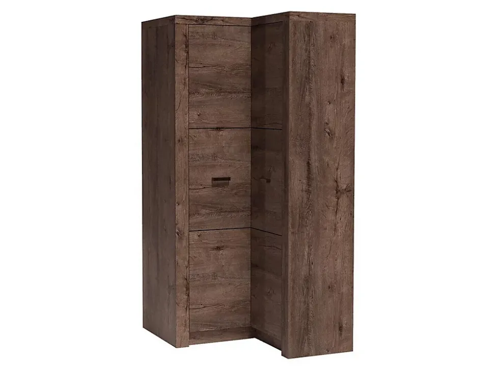 Armoire d'angle Serfeno 110, Nombre d'étagères: 5, 192x106x90cm