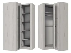 Armoire d'angle Serfeno 110, Nombre d'étagères: 5, 192x106x90cm