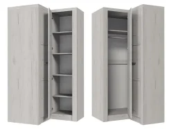 Armoire d'angle Serfeno 111, Nombre d'étagères: 5, 192x106x90cm
