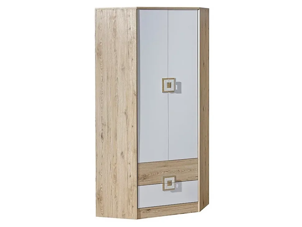 Armoire d'angle Tolfere 102, Nombre d'étagères: 3, 190x87x87cm