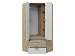 Armoire d'angle Tolfere 102, Nombre d'étagères: 3, 190x87x87cm