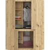 Armoire d'angle AKORD S100 Chêne Artisan 100 cm 4 portes façade Chêne Artisan 6 étagères 100x50x180 cm