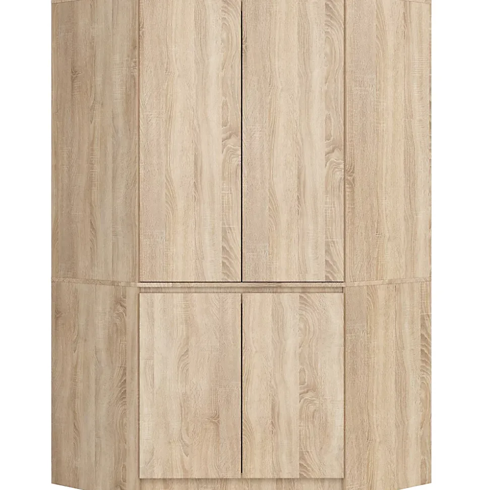 Armoire d'angle AKORD S100 Chêne Sonoma 100 cm 4 portes façade Chêne Sonoma 6 étagères 100x50x180 cm