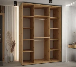 Armoire Davos 9 a portes coulissantes H. 235,2 x L. 170 x P. 60 3 portes