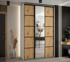 Armoire Davos 5 a portes coulissantes H. 235,2 x L. 150 x P. 60 3 portes