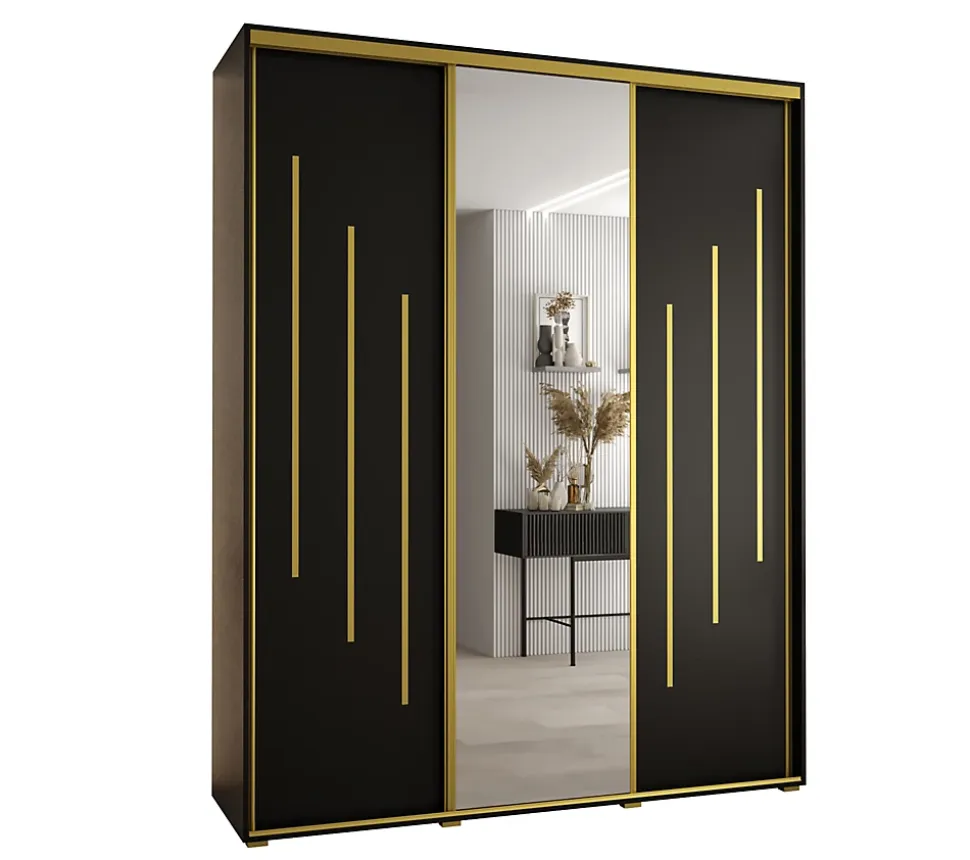 Armoire Davos 9 a portes coulissantes H. 235,2 x L. 200 x P. 60 3 portes