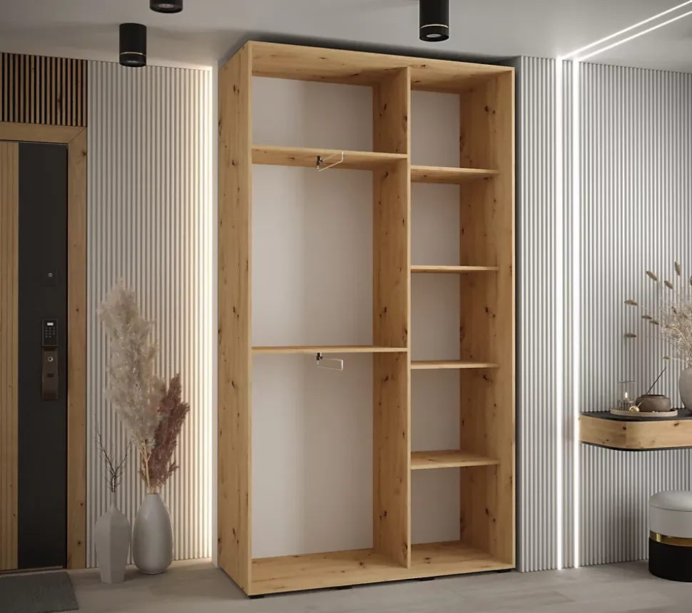 Armoire Davos 1 a portes coulissantes H. 235,2 x L. 140 x P. 45 2 portes