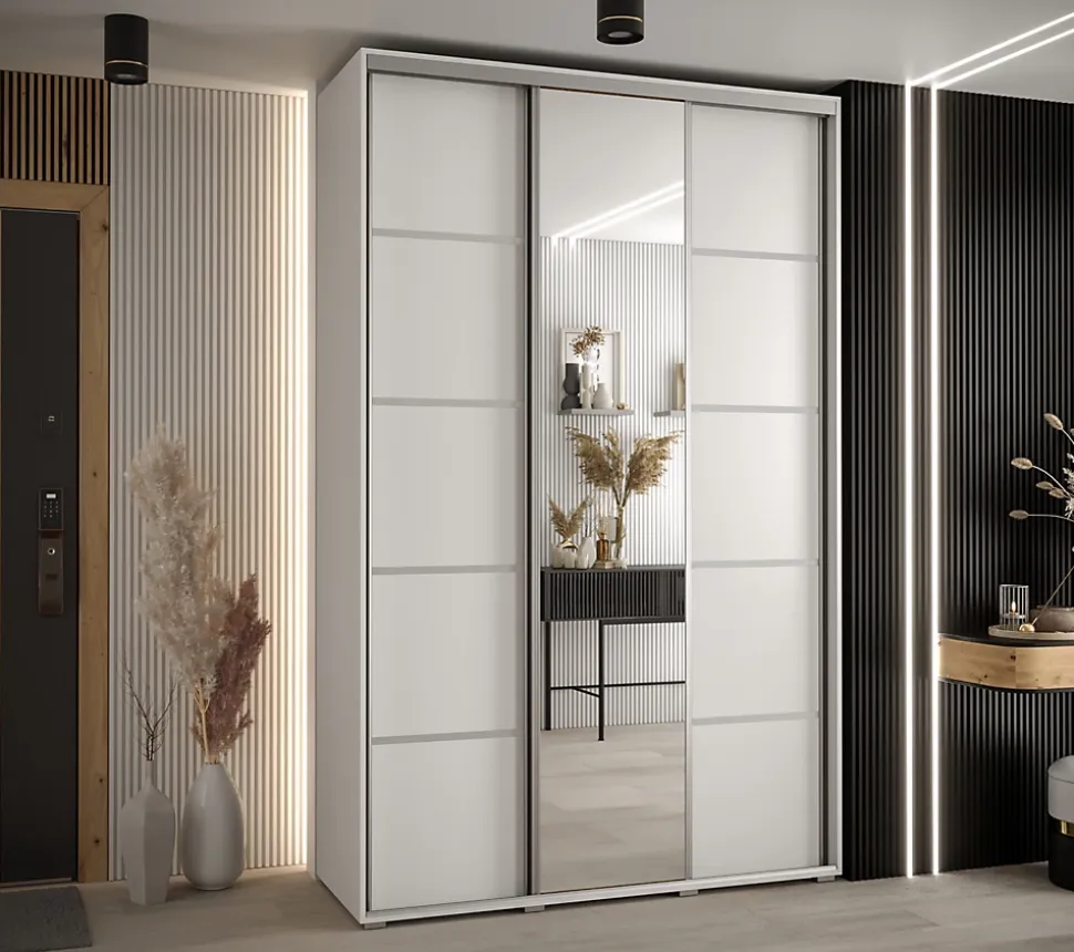 Armoire Davos 5 a portes coulissantes H. 235,2 x L. 150 x P. 45 3 portes