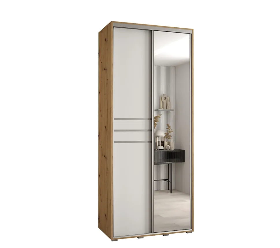 Armoire Davos 11 a portes coulissantes H. 235,2 x L. 110 x P. 60 2 portes