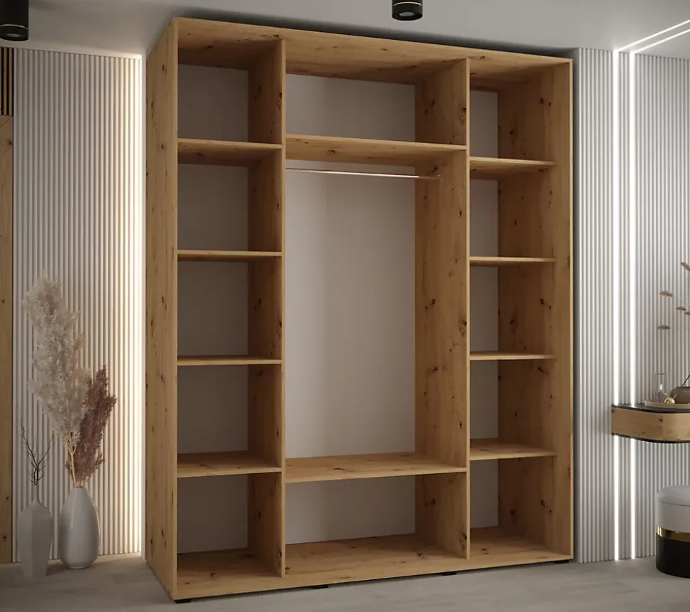 Armoire Davos 4 a portes coulissantes H. 235,2 x L. 190 x P. 60 3 portes