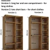 Armoire Davos 7 a portes coulissantes H. 235,2 x L. 140 x P. 60 2 portes