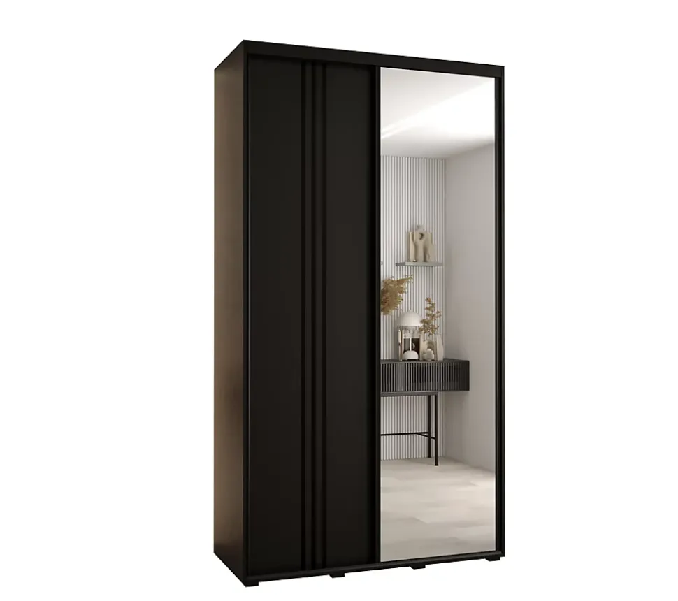 Armoire Davos 7 a portes coulissantes H. 235,2 x L. 140 x P. 60 2 portes