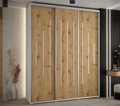 Armoire Davos 12 a portes coulissantes H. 235,2 x L. 190 x P. 60 3 portes