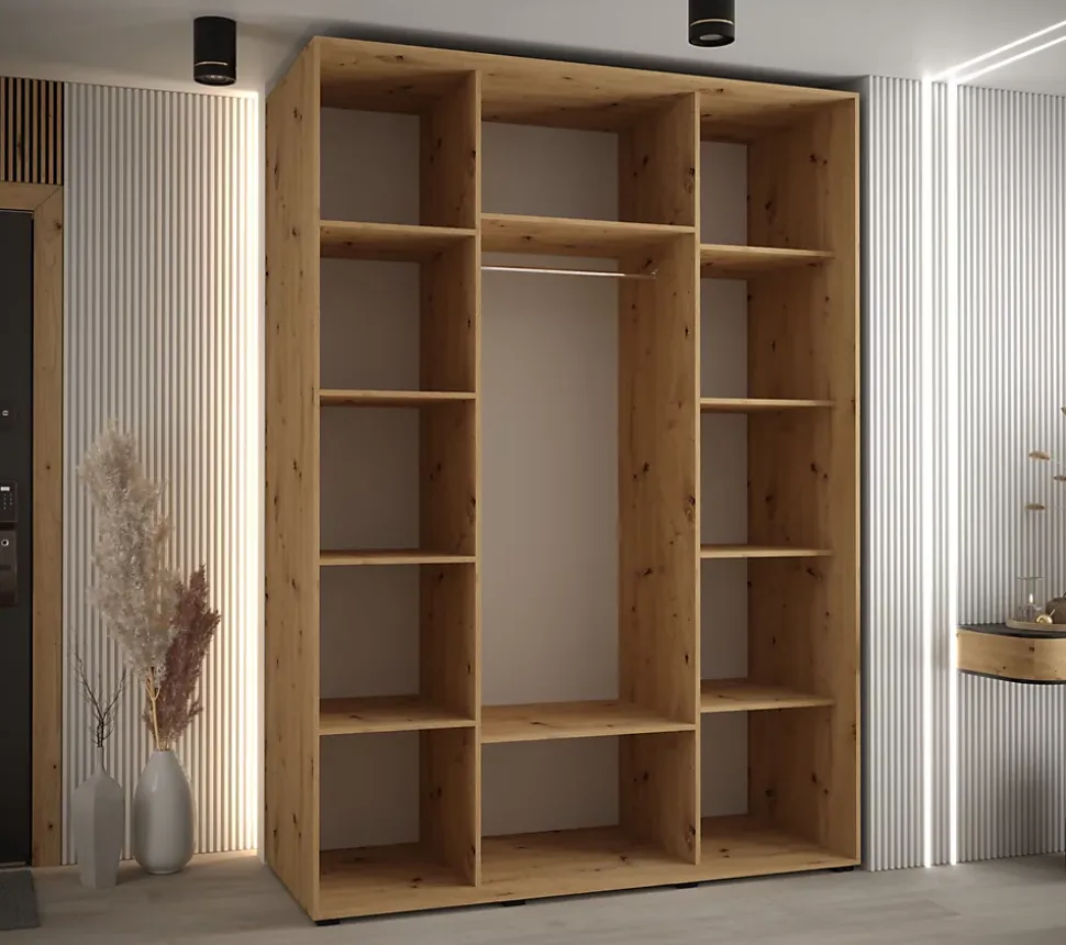 Armoire Davos 5 a portes coulissantes H. 235,2 x L. 170 x P. 60 3 portes