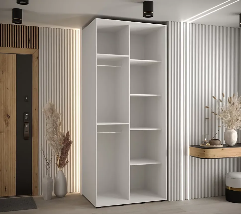 Armoire Davos 12 a portes coulissantes H. 235,2 x L. 140 x P. 60 2 portes