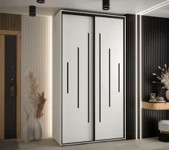 Armoire Davos 12 a portes coulissantes H. 235,2 x L. 140 x P. 60 2 portes