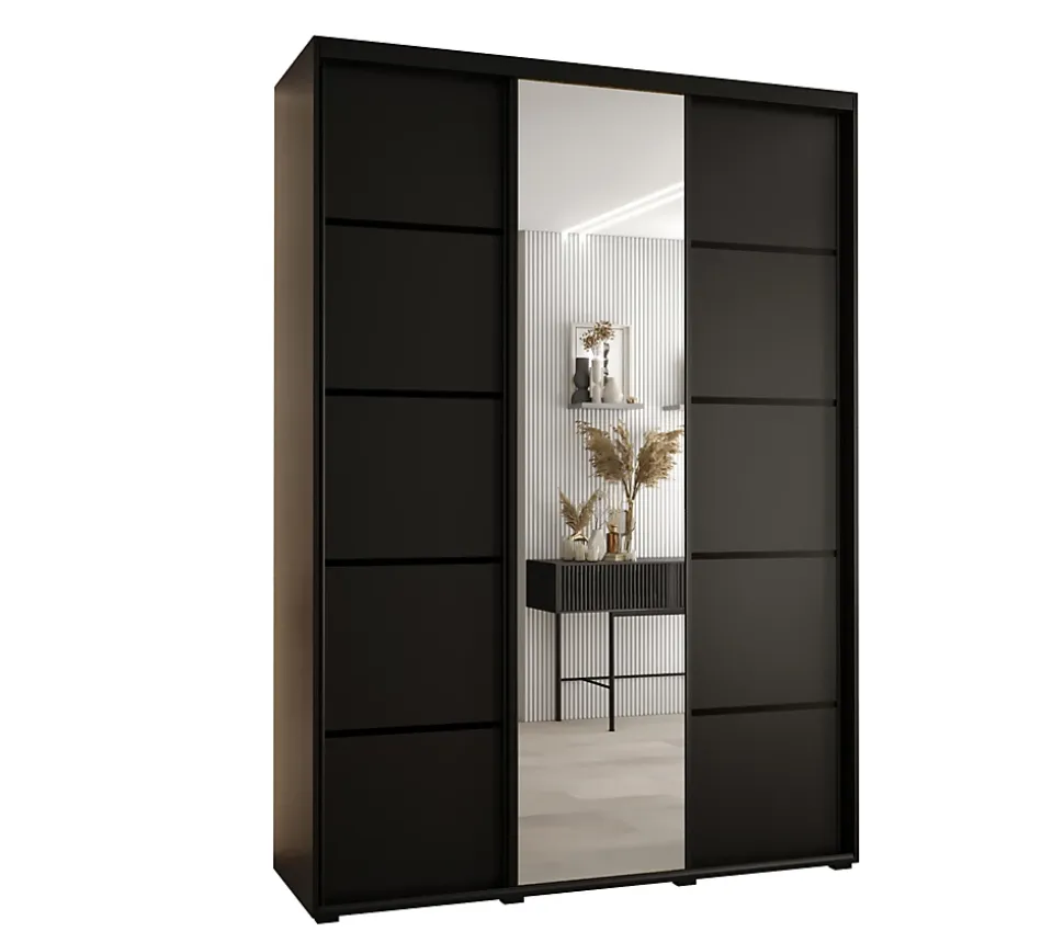 Armoire Davos 5 a portes coulissantes H. 235,2 x L. 170 x P. 60 3 portes