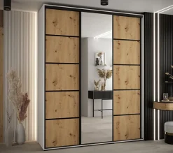 Armoire Davos 5 a portes coulissantes H. 235,2 x L. 170 x P. 60 3 portes