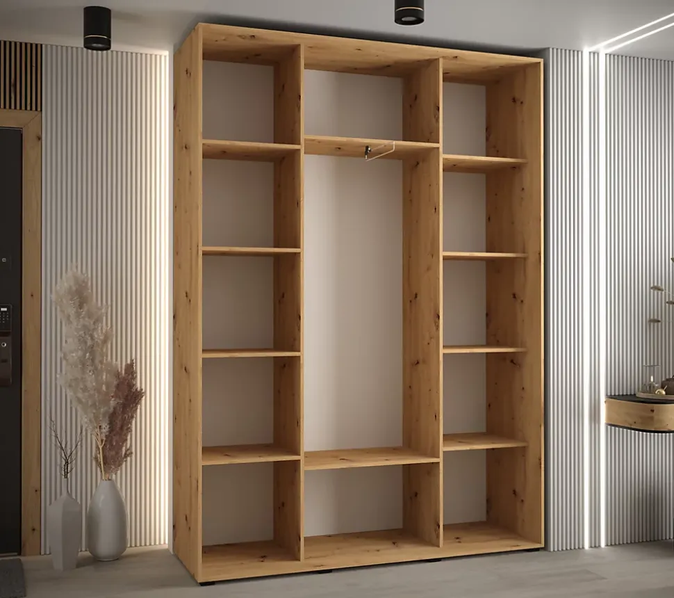 Armoire Davos 5 a portes coulissantes H. 235,2 x L. 180 x P. 45 3 portes
