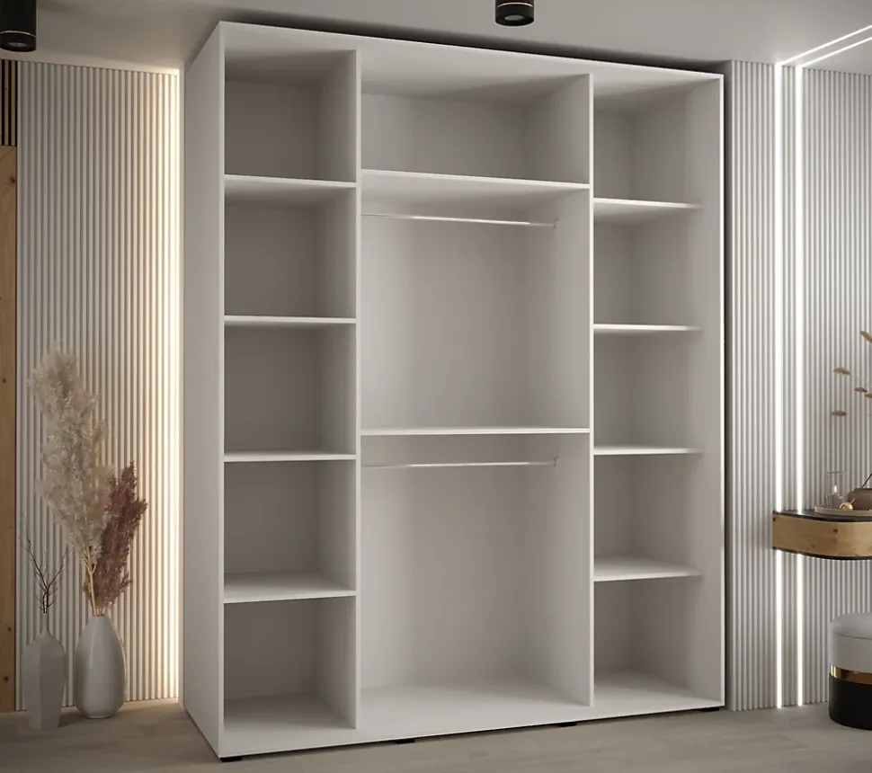 Armoire Davos 7 a portes coulissantes H. 235,2 x L. 200 x P. 60 3 portes