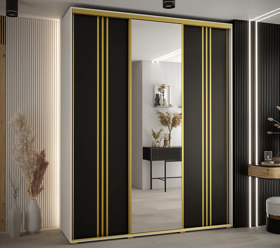 Armoire Davos 7 a portes coulissantes H. 235,2 x L. 200 x P. 60 3 portes