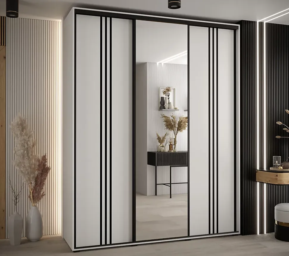Armoire Davos 7 a portes coulissantes H. 235,2 x L. 190 x P. 60 3 portes