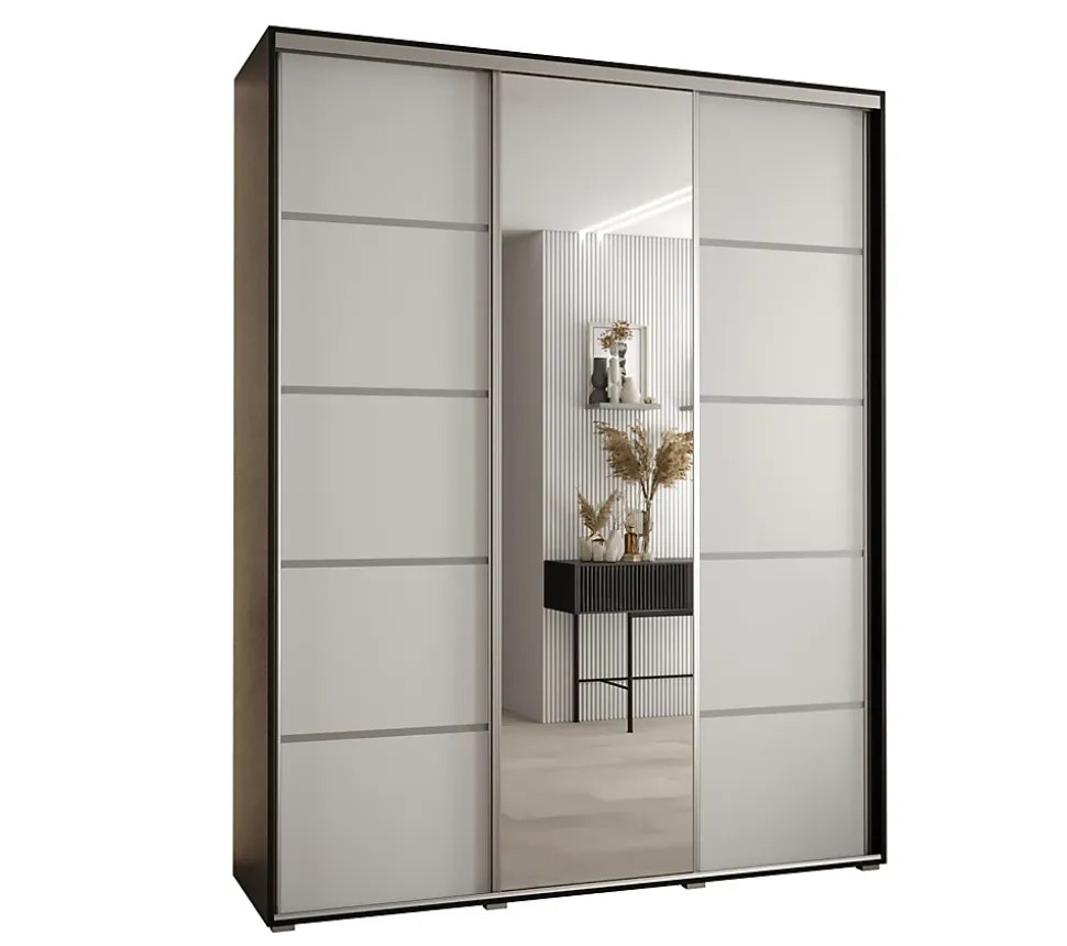 Armoire Davos 5 a portes coulissantes H. 235,2 x L. 170 x P. 45 3 portes