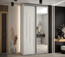 Armoire Davos 9 a portes coulissantes H. 235,2 x L. 140 x P. 60 2 portes