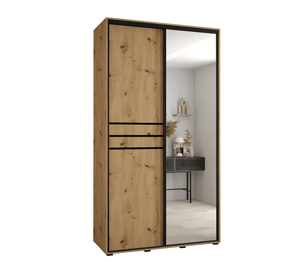 Armoire Davos 11 a portes coulissantes H. 235,2 x L. 140 x P. 60 2 portes
