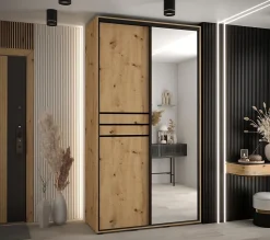 Armoire Davos 11 a portes coulissantes H. 235,2 x L. 140 x P. 60 2 portes