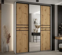 Armoire Davos 11 a portes coulissantes H. 235,2 x L. 200 x P. 60 3 portes