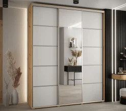 Armoire Davos 5 a portes coulissantes H. 235,2 x L. 200 x P. 45 3 portes