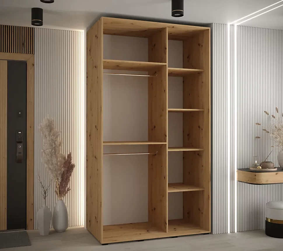 Armoire Davos 7 a portes coulissantes H. 235,2 x L. 130 x P. 60 2 portes