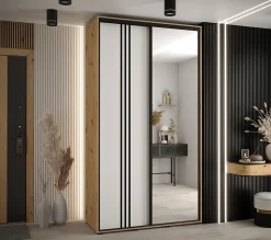 Armoire Davos 7 a portes coulissantes H. 235,2 x L. 130 x P. 60 2 portes