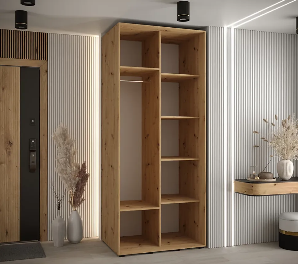 Armoire Davos 1 a portes coulissantes H. 235,2 x L. 120 x P. 60 2 portes