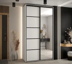 Armoire Davos 5 a portes coulissantes H. 235,2 x L. 140 x P. 60 2 portes