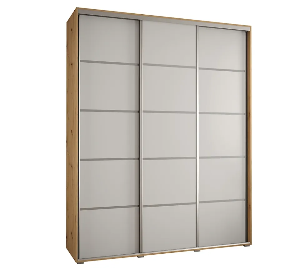 Armoire Davos 4 a portes coulissantes H. 235,2 x L. 200 x P. 45 3 portes