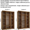 Armoire Davos 10 a portes coulissantes H. 235,2 x L. 200 x P. 60 3 portes