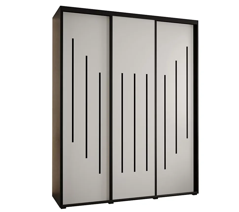 Armoire Davos 8 a portes coulissantes H. 235,2 x L. 200 x P. 60 3 portes