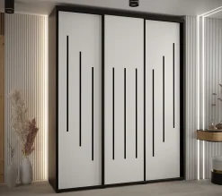Armoire Davos 8 a portes coulissantes H. 235,2 x L. 200 x P. 60 3 portes